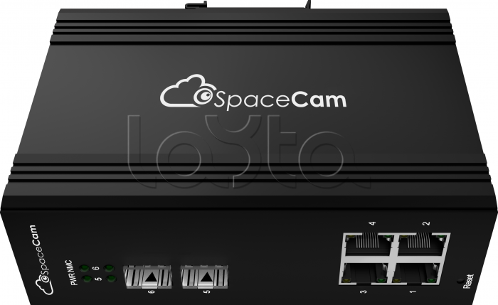 Управляемый PoE коммутатор SpaceCam SC-I-L2-4GP-120-2G (A)