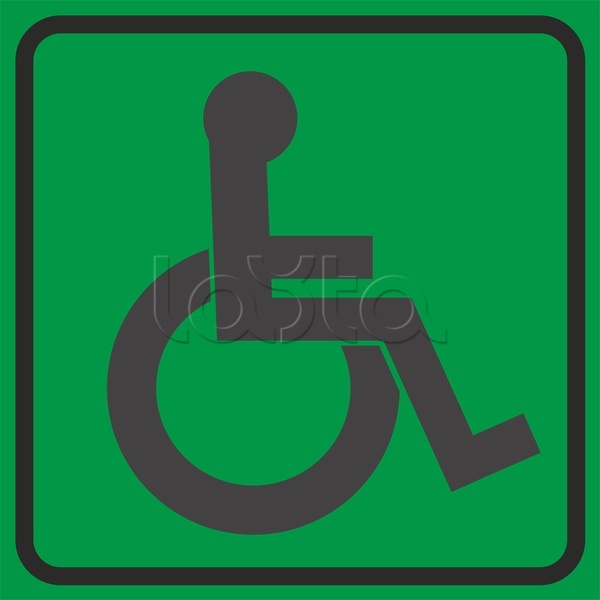 Табличка с пиктограммой &quot;Доступность для инвалидов всех категорий&quot; (150х150) Hostcall