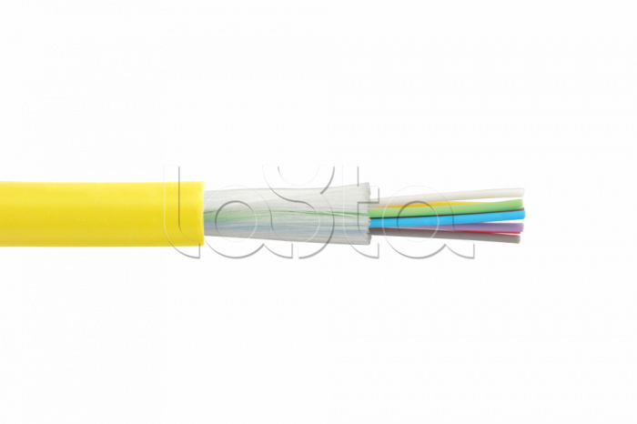 Волоконно-оптический кабель Т01 распределительный, внутренний, 24x9/125 OS2 нг(А)-HF, плотный буфер 900 мкм, желтый Eurolan (39T-S2-24-01YL-SP)
