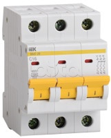 Выключатель автоматический 3P 16A (тип C) IEK ВА47-29 3P 16A (MVA20-3-016-C)