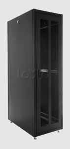 Шкаф телекоммуникационный напольный ЭКОНОМ 48U (600 × 600) дверь перфорированная 2 шт., цвет черный ЦМО (ШТК-Э-48.6.6-44АА-9005)
