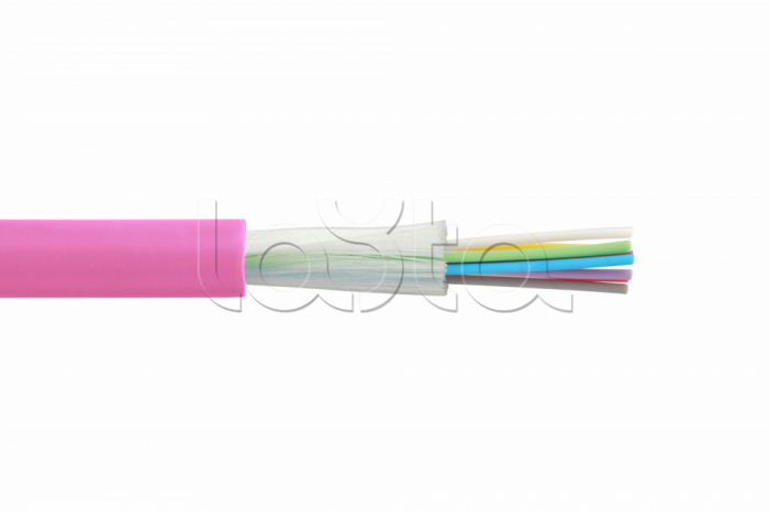 Волоконно-оптический кабель Т01 распределительный, внутренний, 4x50/125 OM4 нг(А)-HF, плотный буфер 900 мкм, пурпурный Eurolan (39T-40-04-01MG-SP)