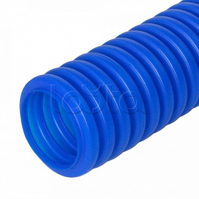 Труба гофрированная ПНД защитная для МПТ (пешель) синяя д63/50,6 (15м/360м уп/пал) Промрукав (PR02.0100)