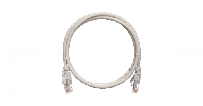 Шнур коммутационный 2хRJ45/8P8C, U/UTP, 4 пары, Кат.5е, LSZH, серый (0,5м) NIKOMAX NMC-PC4UD55B-005-C-GY