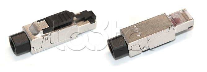 Разъем RJ-45 (8P8C) под витую пару Hyperline PLUF-8P8C-S-C6-SH