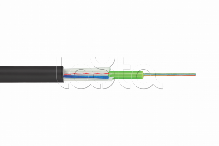 Волоконно-оптический кабель U02 с центральным модулем внутренний/внешний 24x9/125 OS2 нг(А)-HFLTx, свободный буфер 250 мкм, водоблокированный, черный Eurolan (39U-S2-24-02BL-SP)
