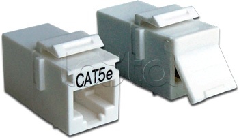 Повторитель портов RJ-45, неэкранированный, кат.5E, формата Keystone LANMASTER LAN-KCP45U5E-WH