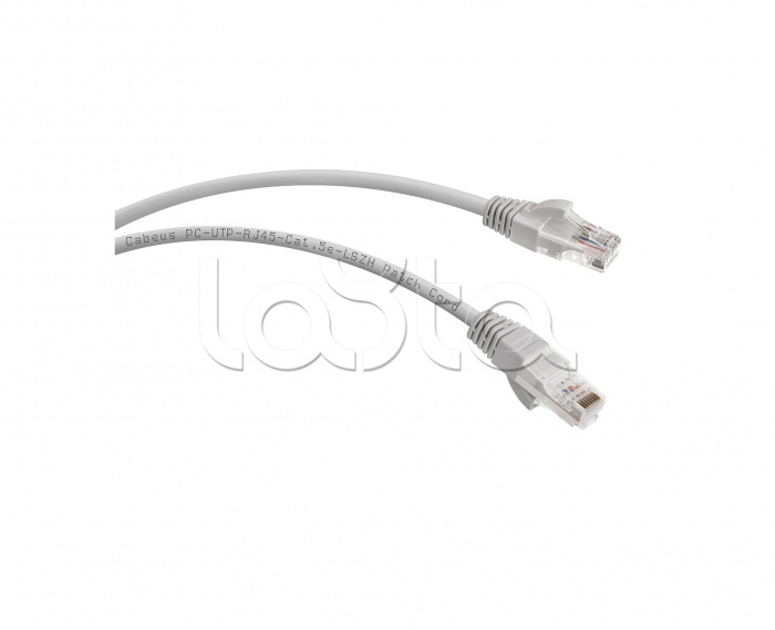 Патч-корд UTP, категория 5e, 0.5 м, LSZH, неэкранированный, серый Cabeus PC-UTP-RJ45-Cat.5e-0.5m-LSZH
