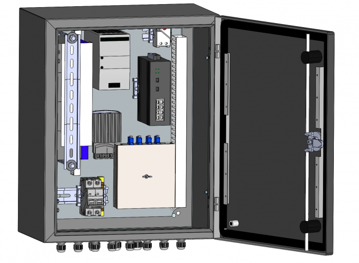 Узел коммутации всепогодный SpaceCam SC-Box-8GP-240-2G-UPS(A)