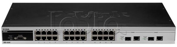 Управляемый L2 коммутатор с 24 портами 10/100Base-TX и 2 комбо-портами 1000Base-T/SFP D-Link DES-3526_RFB/A43