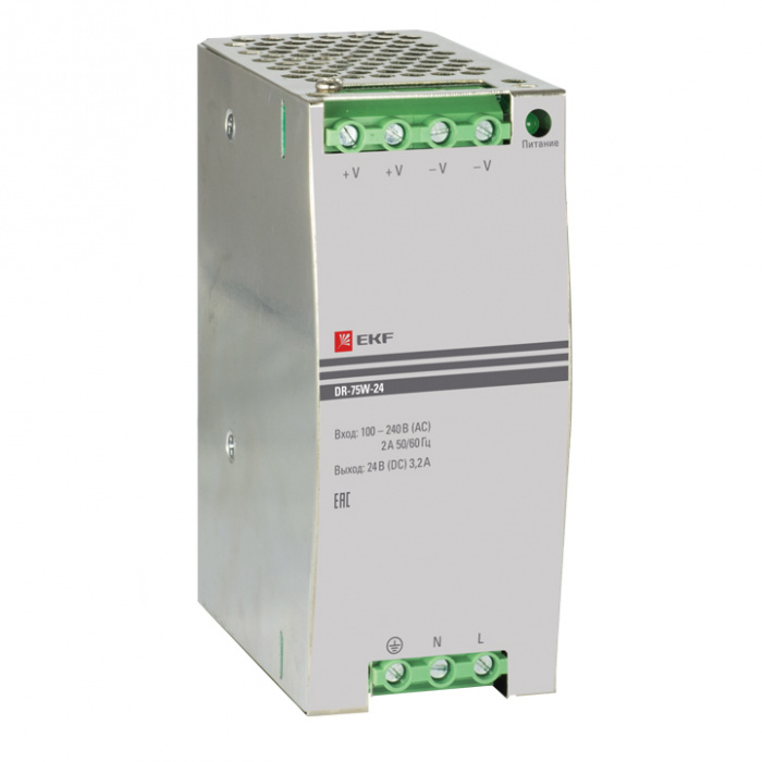 Блок питания 24В DR-75W-24 EKF PROxima (dr-75w-24)