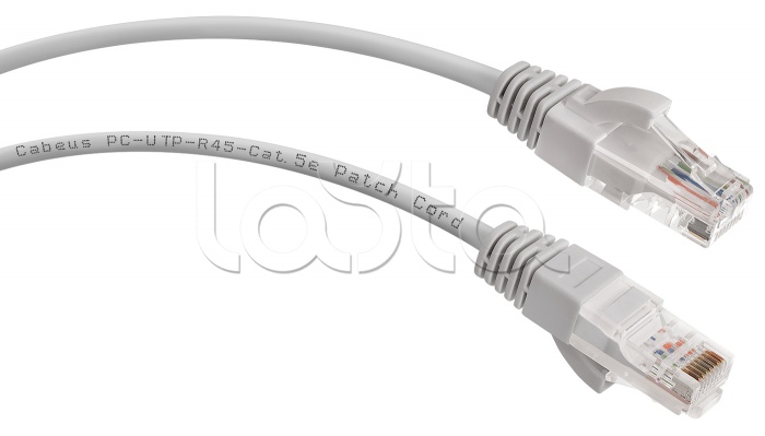 Шнур коммутационный 2xRJ-45/8P8C U/UTP кат.5е (0,3 м) Cabeus PC-UTP-RJ45-Cat.5e-0.3m