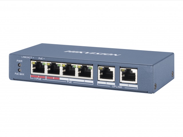 Коммутатор Hikvision DS-3E0106P-E/M