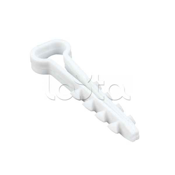 Дюбель-хомут (5х10 мм) для плоского кабеля белый (10 шт.) EKF PROxima (plc-cd-5x10w-r)
