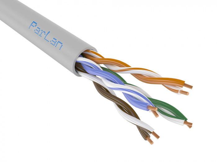 Кабель для СКС и IP-сетей ParLan U/UTP Cat5e PVC 8х2х0,52 Паритет