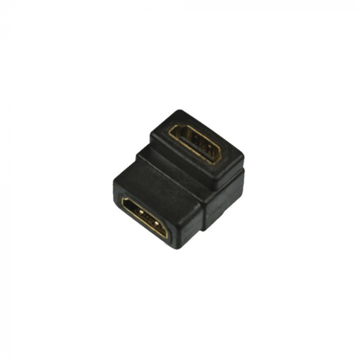 Соединитель угловой HDMI розетка(А)/ HDMI розетка(А) LAZSO (APHH00/AA(90))