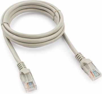Патч-корд медный U/UTP, категория 5e, 26 AWG (0,48 мм), LSZH, серый, 0,15 м