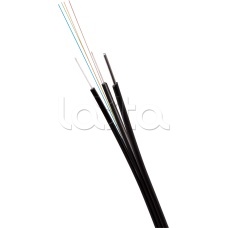 ВО кабель одномодовый внешний 2 волокна FTTH Drop с тросом FRP PE G657 (LAN-OFC-FOF2-S7-PE-T) LANMASTER