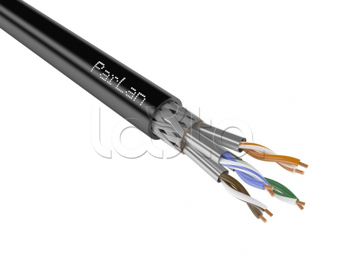 Гибкий кабель безгалогенный (LSZH) парной скрутки ParLan Patch S/FTP Cat7 PUR 4x2x0,48C Паритет