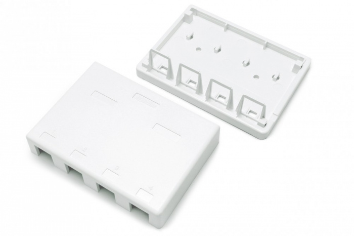 Корпус настенной розетки Hyperline SBB3-4-WH