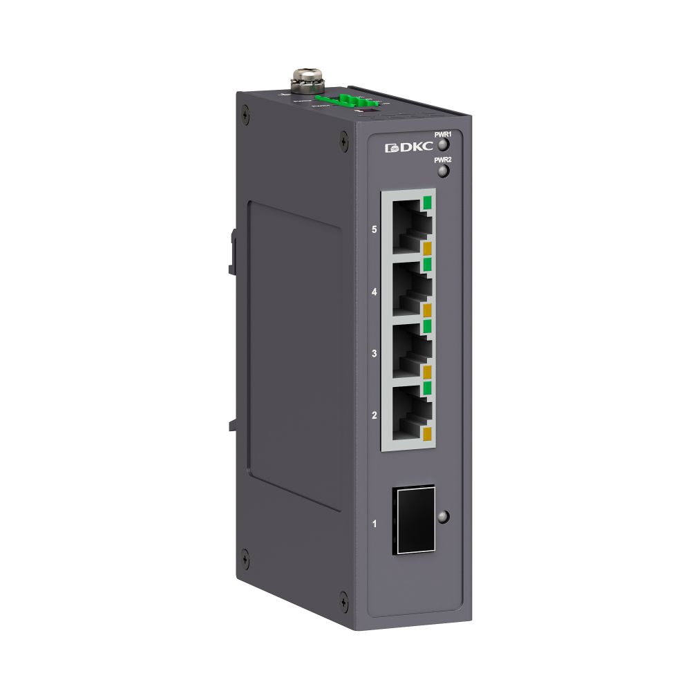 Промышленный неуправляемый коммутатор AC DKC N1000-1SFP4T-P2