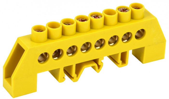 Шина PE &quot;земля&quot; на DIN-изол тип &quot;Стойка&quot; ШНИ-8х12-6-КС-Ж IEK YNN10-812-8DP-K05