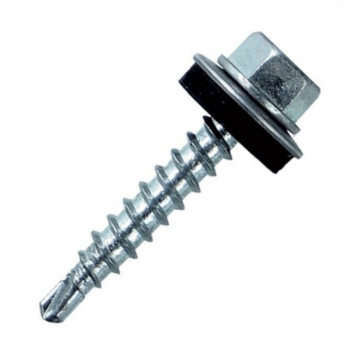 Саморез кровельный с шайбой 4,8х35 (1000 шт/уп) ПожТехКабель (860-015)