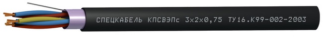 Кабель симметричный для систем сигнализации и управления, одиночной прокладки КПСВЭПс 4x2x1,0 Спецкабель