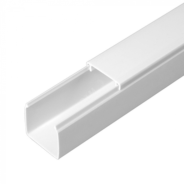 Кабель-канал белый 2-й замок в п/э 25х25 (48м/уп) Промрукав PR.0625251