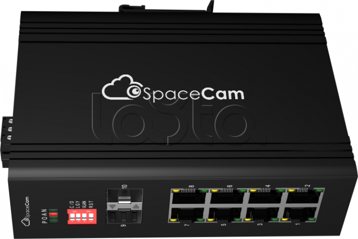 Промышленный PoE коммутатор SpaceCam SC-I-8GP-250-2G (A)