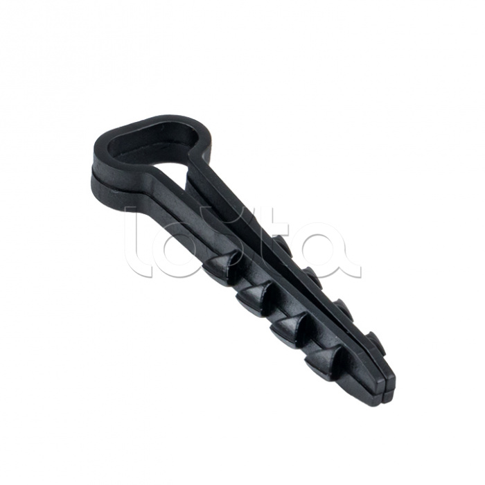 Дюбель-хомут (5х10 мм) для плоского кабеля черный (50 шт.) EKF PROxima (plc-cd-5x10b)