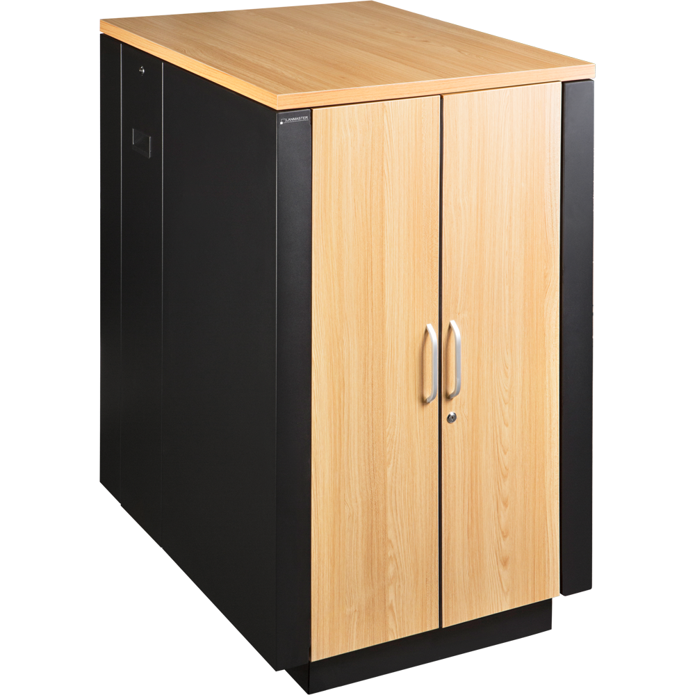 Шкаф LANMASTER SOUNDPROOF звукоизолированный 42U 750x1039 мм, отделка под дерево, цвет лиственница LANMASTER LAN-DC-CBSP-42U-WD