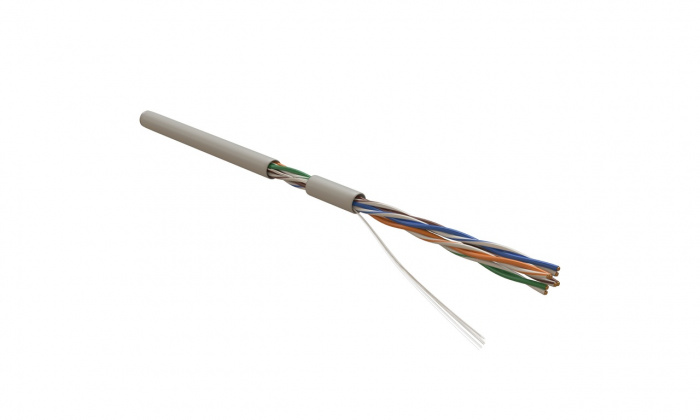 LAN U/UTP 4x2x24AWG кат.5е (305 м) Hyperline (UUTP4-C5E-S24-IN-PVC-GY-305)