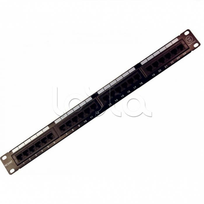 Патч-Панель 24 гнезда RJ-45 CAT5e 19&quot; REXANT 04-0021