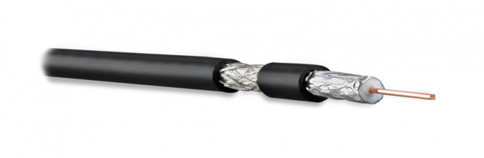 Кабель коаксиальный RG-6 Hyperline COAX-RG6-100