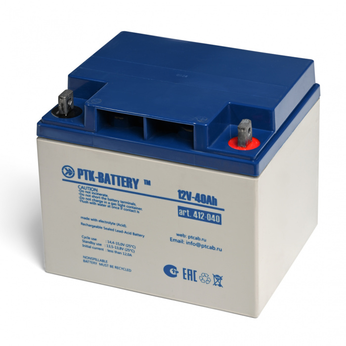 Аккумулятор свинцово-кислотный ПожТехКабель PTK-BATTERY АКБ 12V - 40Ah