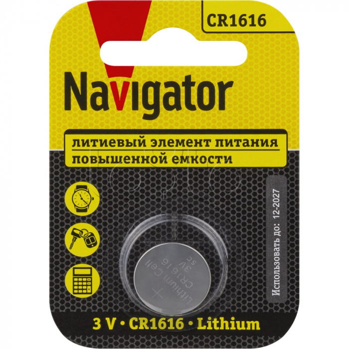 Элемент питания Navigator 93 826 NBT-CR1616-BP1
