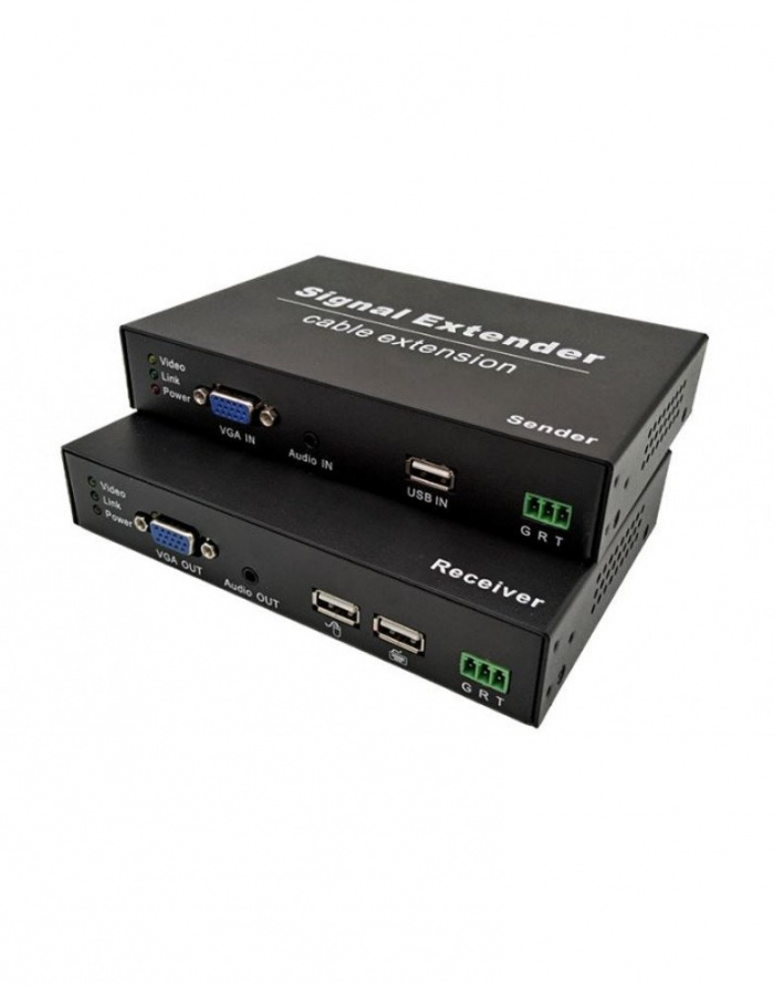 NST NS-HDU-VGA-KVM-AR KVM VGA+USB удлинитель по витой паре с поддержкой Audio, RS232 до 120м