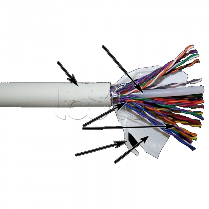 Кабель TWT UTP серии XS, 25 пар, Кат.5e, PVC, серый, 305 метров TWT TWT-5EUTP25-XS