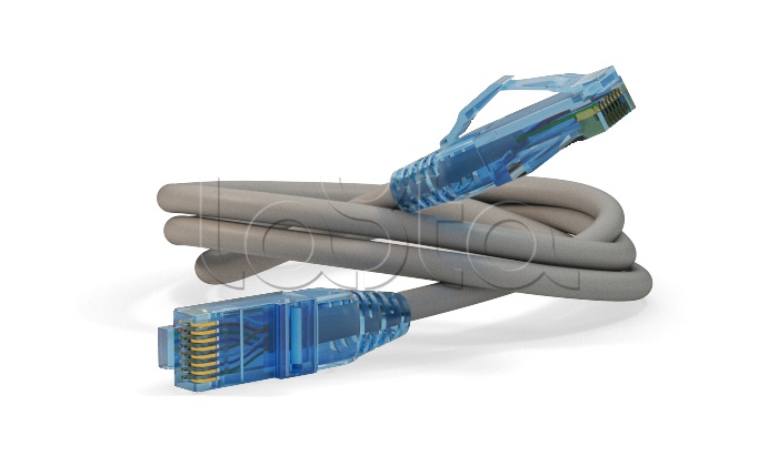 Патч-корд RJ45-RJ45, 4 пары, UTP, кат.6, LSZH (0,5м) Hyperline PC-LPM-UTP-RJ45-RJ45-C6-0.5M-LSZH-GY