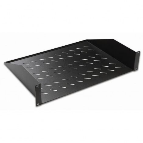 Полка консольная 19&quot;, 2U глубина 350мм, нагрузка до 25 кг, чер. Datarex DR-412211