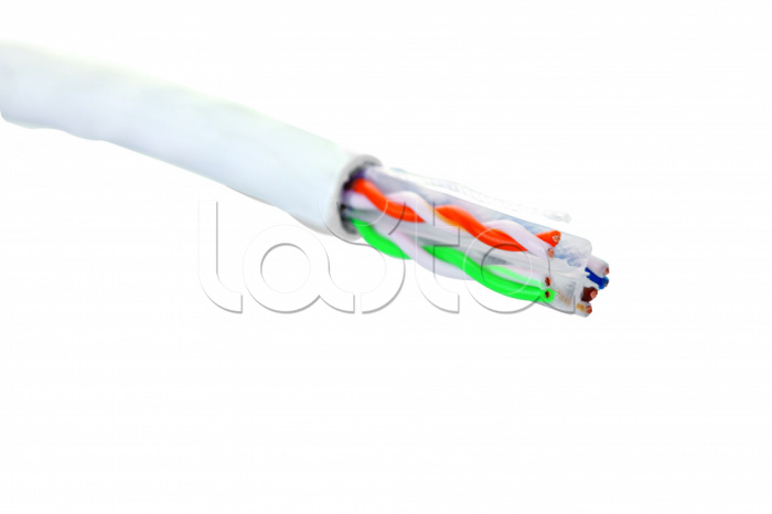 Кабель категории 6, U/UTP, 4 пары, 23 AWG, нг(A)-HF, внутренней прокладки, белый 305 м Eurolan (19C-U6-12WT-B305)