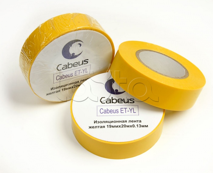 Лента изоляционная (желтая) Cabeus ET-YL