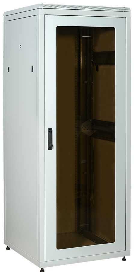 ITK LINEA N 28U 800х800мм стекл. пер. дв. задн. металл. сер. (LN35-28U88-GM)