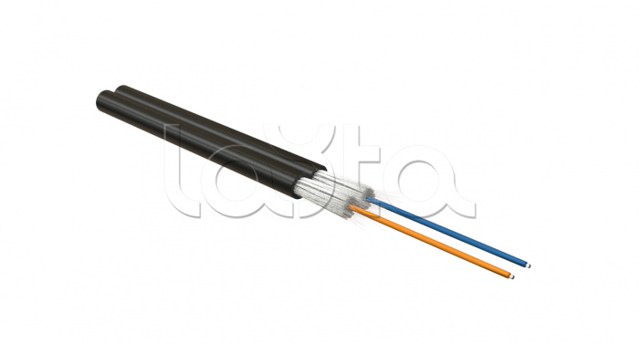 Кабель волоконно-оптический Hyperline FO-D2-IN-9S-2-HFLTx-BK