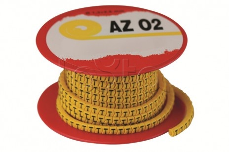 Колечко маркировочное S, 4-8мм. черное на желтом DKC AZS4SSBY