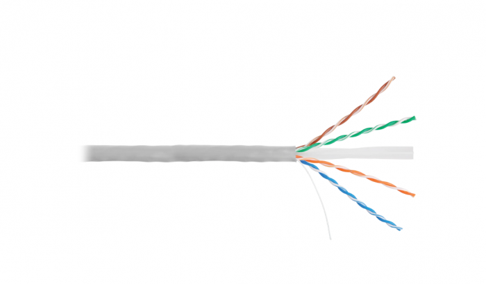 NIKOLAN LAN U/UTP 4x2x23AWG кат.6 внутренний PVC (NKL 2140A-GY)