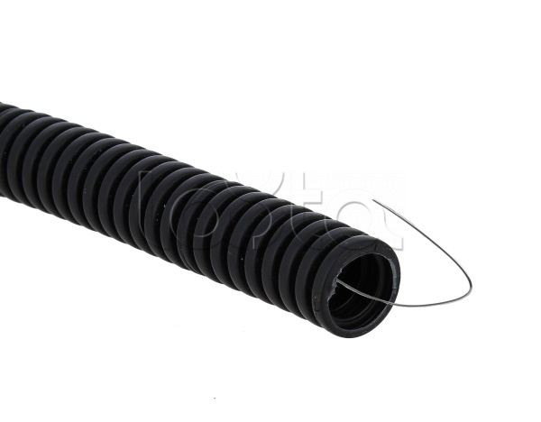 Труба гофр. ПВХ с протяжкой d16 мм (100 м) черная EKF-Plast (tg-z-16-100-black) - Труба гофр. ПВХ с протяжкой d16 мм (100 м) черная EKF-Plast