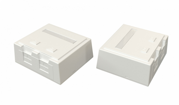 Корпус настенной розетки Hyperline (SBB4-2-WH)