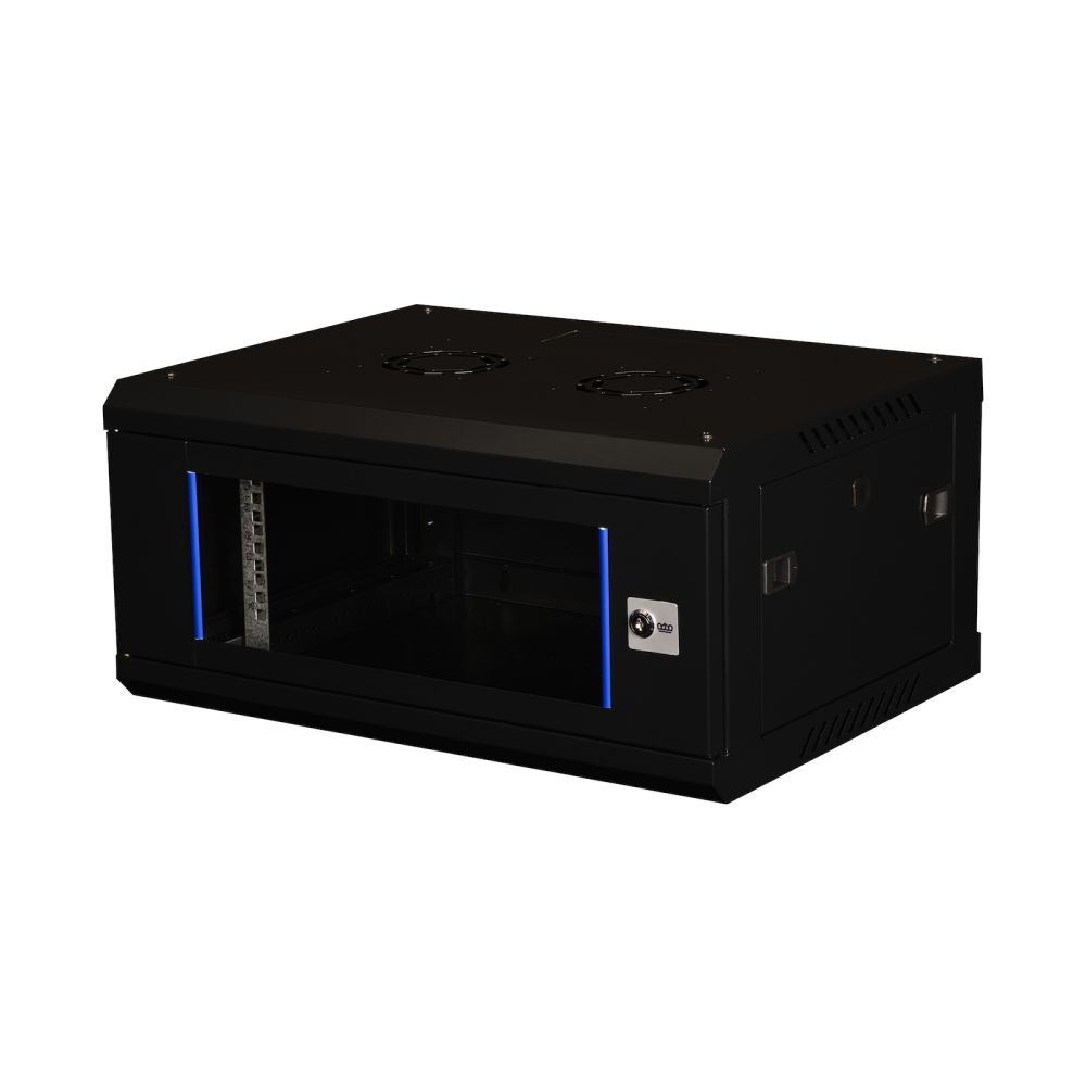 Шкаф 19&quot; телекоммуникационный настенный, 4U 280х600х450 мм, дверь стекло, черный Datarex (DR-630001)